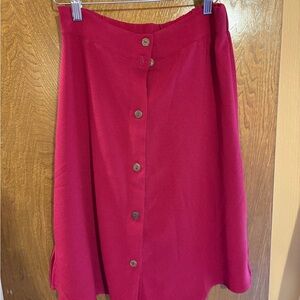 Freebird Vibrant Pink A-Line Skirt